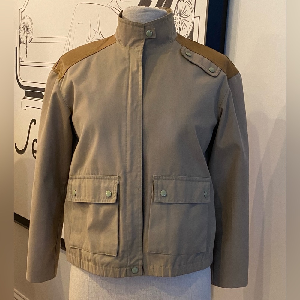 SB II by Bitterman Tan Full Zipper Tan Vintage Lightweight Jacket. / Size 9/10